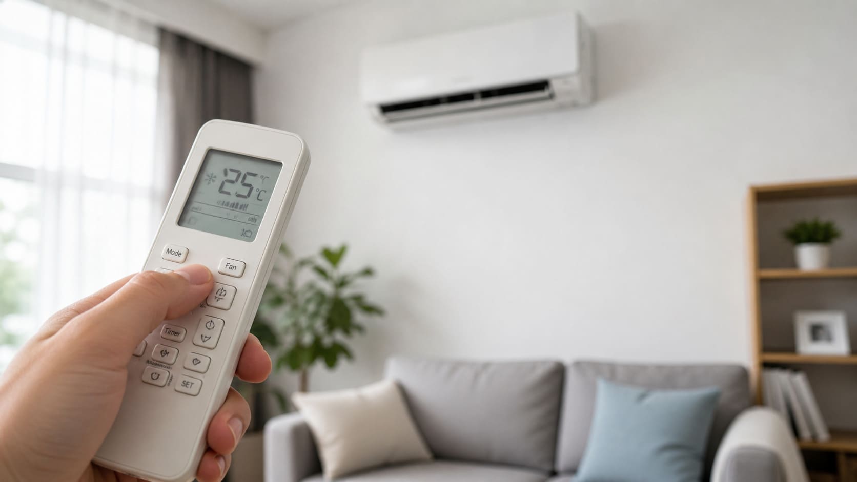 ahorro de electricidad y luz en verano con aire acondicionado